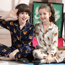 Пижама средних детских пижам набор двух частей